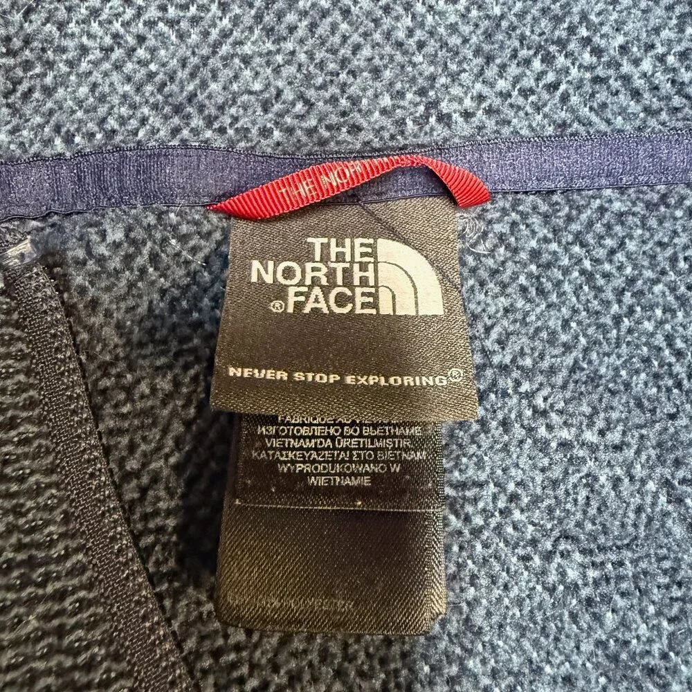 The North Face Mens Cap Rock 1/4 Zip‎ Pullover Medium Navy Heather EUC